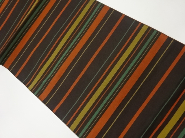 JAPANESE KIMONO / VINTAGE FUKURO OBI / WOVEN STRIPE